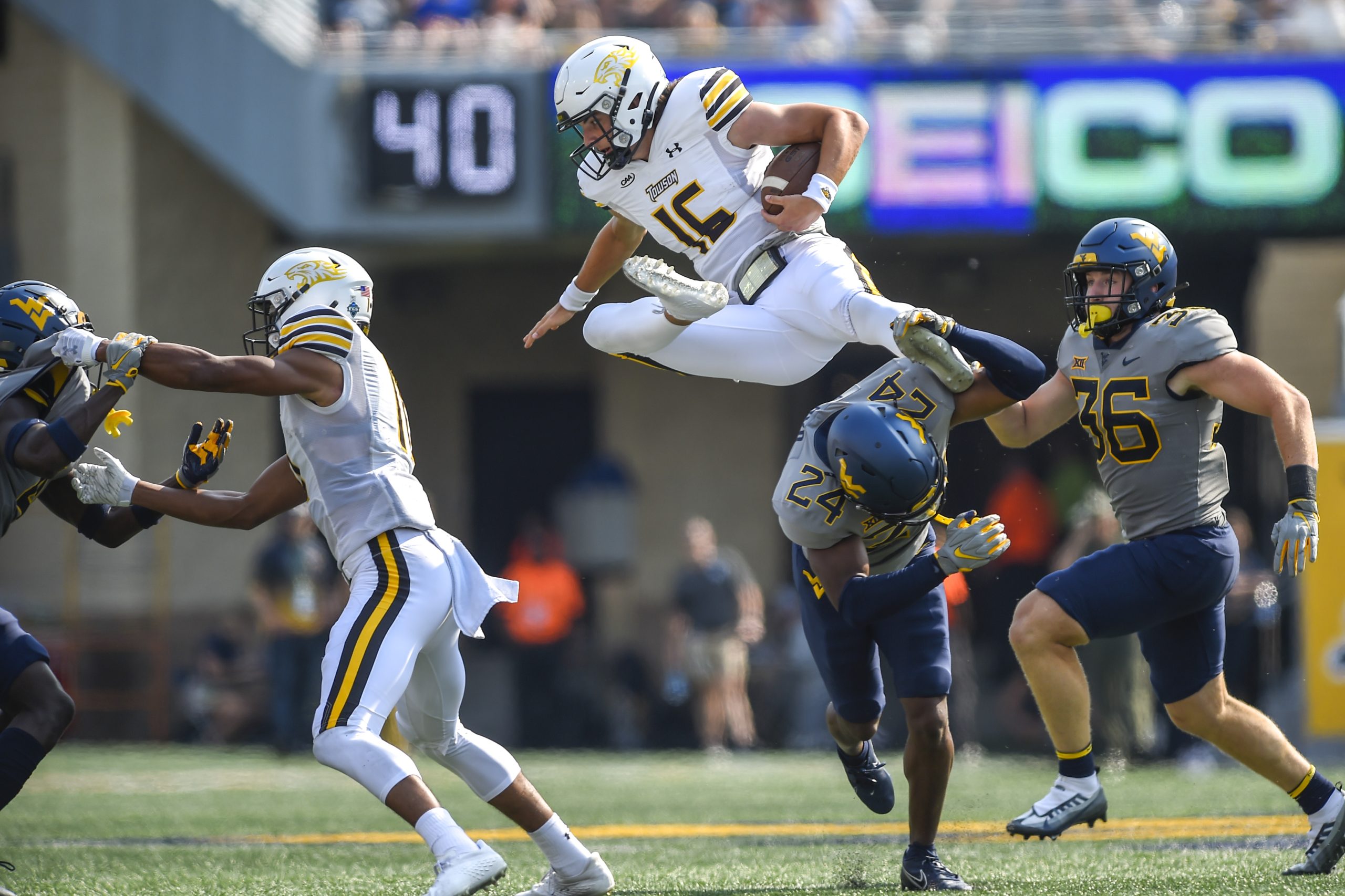 WVU runs past Towson with Mathis, Donaldson